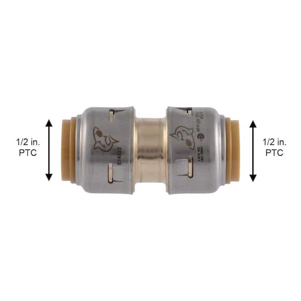SharkBite - Max 1/2 in. Brass Push-to-Connect Coupling Fitting