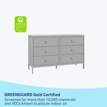 Universal Pebble Gray 6-Drawer 51.38 in. Wide Dresser