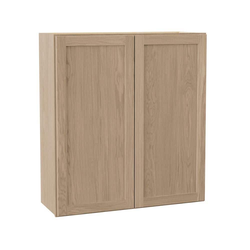 Have a question about Hampton Bay Sinclair 33 in. W x 12 in. D x 36 in. H  Assembled Wall Cabinet in Shaker Light Oak? - Pg 2 - The Home Depot, image size:1000x1000
