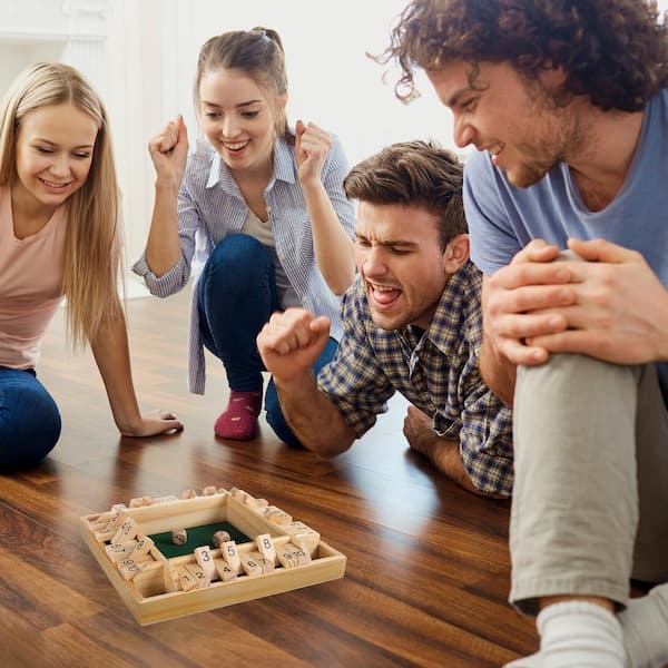 STERLING Shut The Box Game Family Dice Game Wood