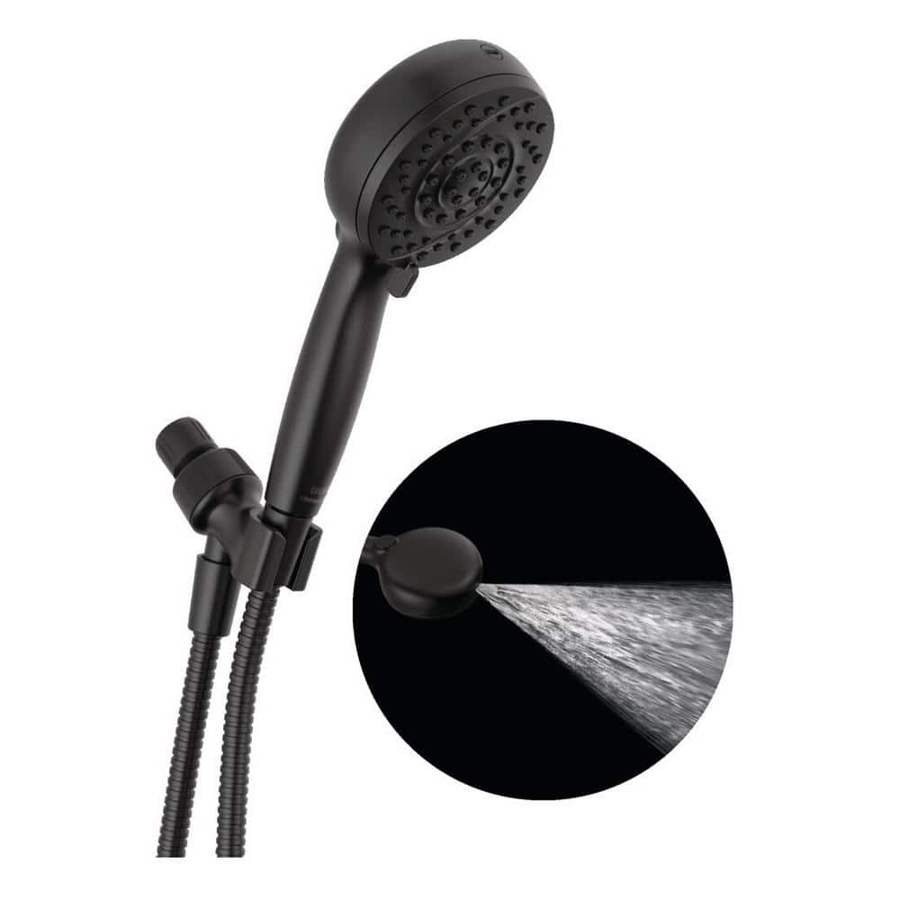 Delta ProClean 6Spray Wall Mount Handheld Shower Head 1.75 GPM in Matte Black 75719BL The