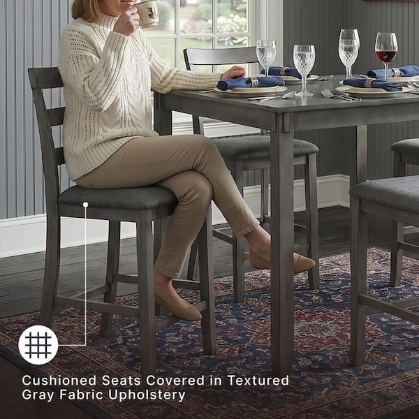 Signature DESIGN BY ASHLEY Bridson Gray 36 in. Dining Set D383-223