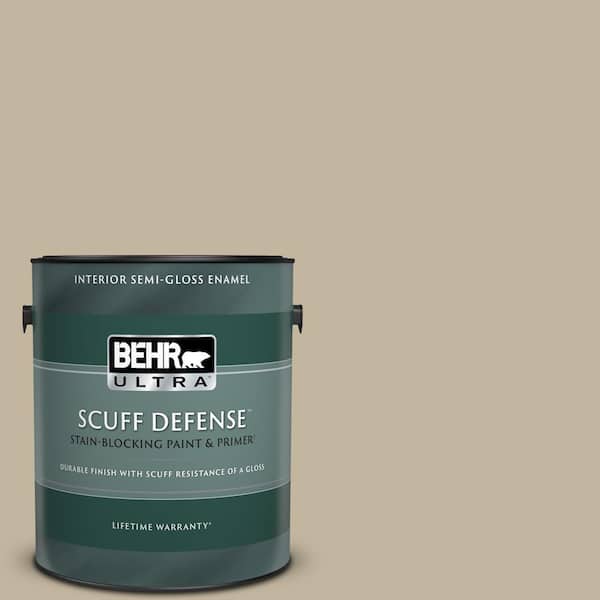 BEHR ULTRA 1 gal. Home Decorators Collection #HDC-NT-09 Basic Khaki Extra Durable Semi-Gloss Enamel Interior Paint & Primer