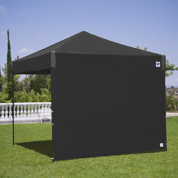 10 ft. Black Sidewall, Zipper-Free, Fits E-Z UP 10 ft. x 10 ft. Straight Leg Shelters (Not Included)