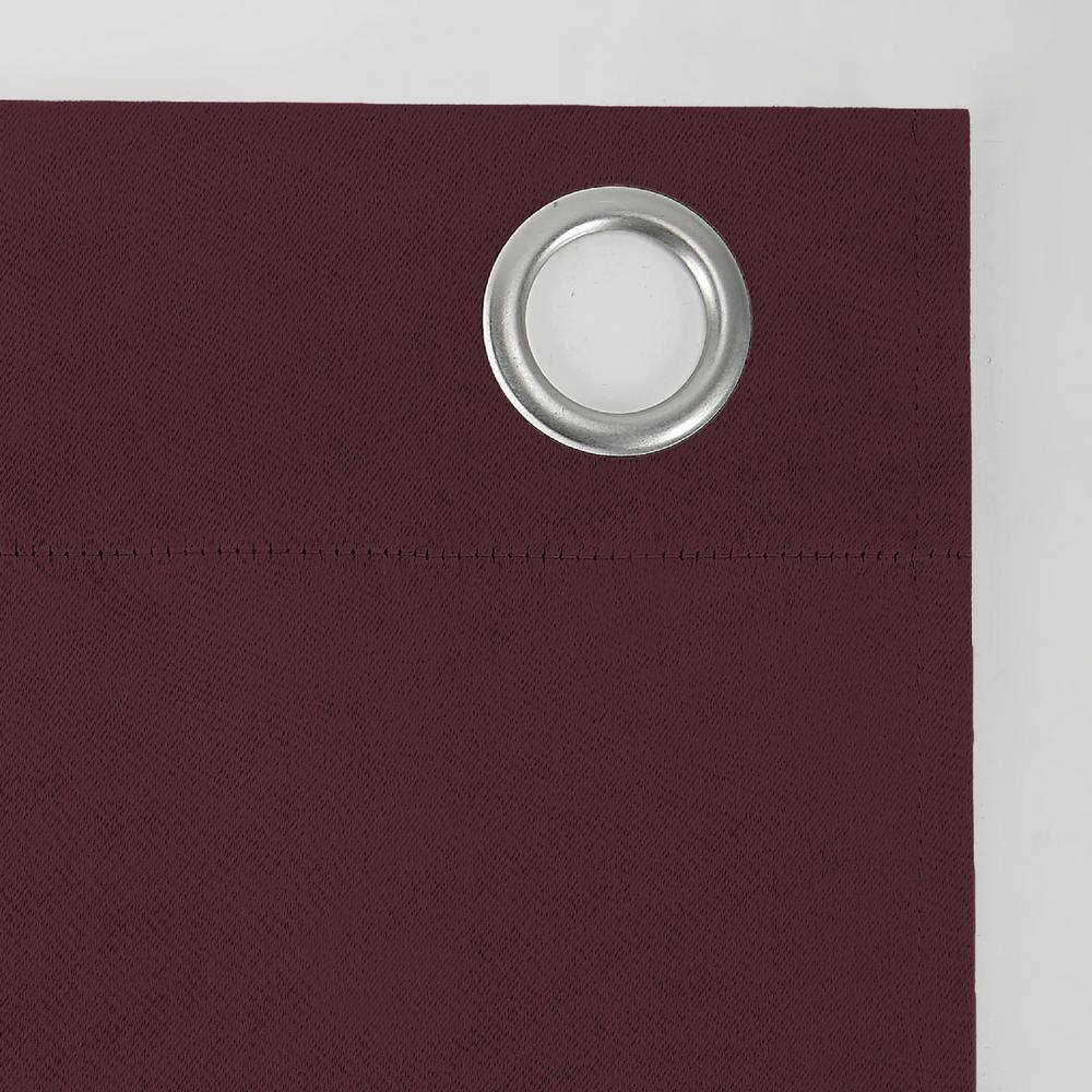 Merlot Red Blackout Grommet Curtain Panel, 40" x 95" Polyester