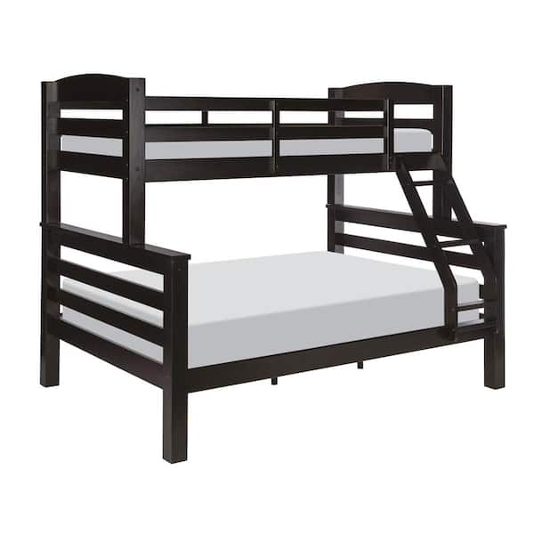 Powell Company Sanders Black Twin Over Full Bunk Bed with Heavy Duty Slats