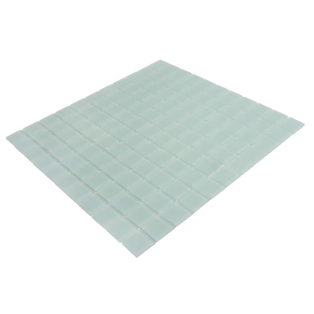 Blizzard Blue Matte Glass 12x12 Mosaic Tile