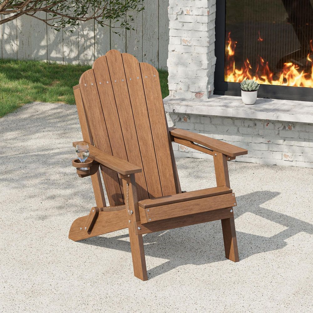 Reviews for Sonkuki Teak Plastic Foldable HDPE Adirondack Chair
