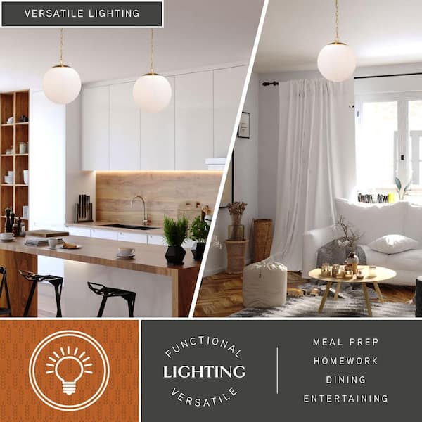 VAXCEL Linden 1-Light Gold Brass Mid-Century Modern Pendant