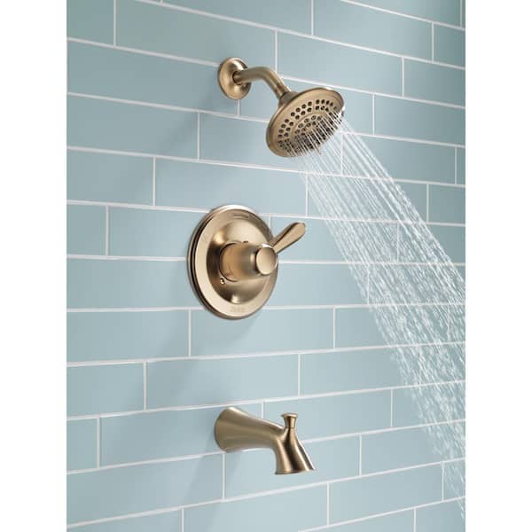 Lahara Gold 1-Handle Tub and Shower Faucet Trim Kit in Champagne Bronze (Valve Not Included)