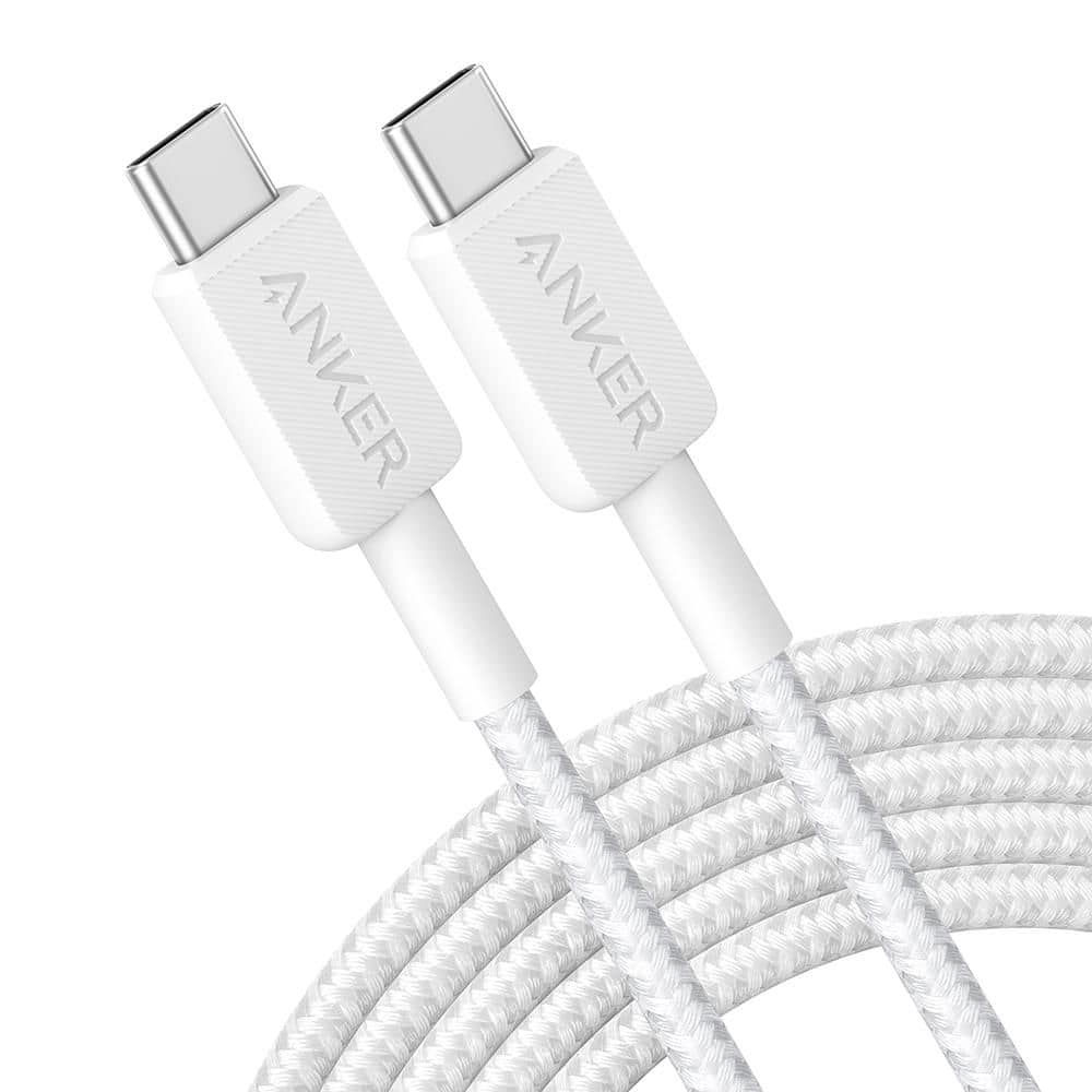 322 USB-C to USB-C Cable, 10 ft. Braided, White price history on PriceWatchPro