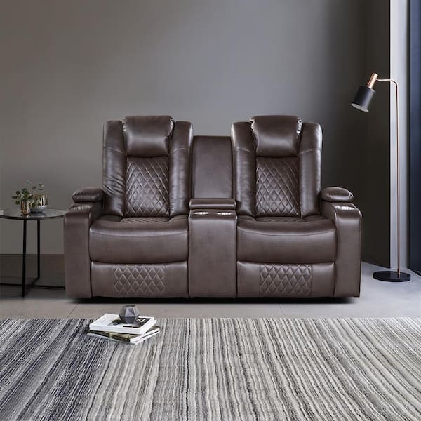 Double recliner discount with console cover