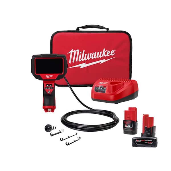 Milwaukee M12 12-Volt Lithium-Ion Cordless M-SPECTOR 360-Degree 10 ft. Inspection Camera Kit with M12 XC 6.0 Ah Battery Pack