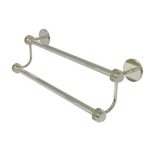 Satellite Orbit Two 30 in. Double Towel Bar with Dotted Accent in Polished Nickel