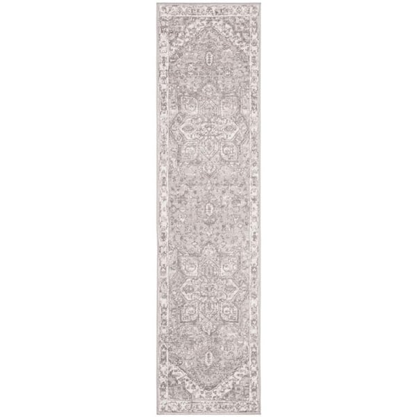Brentwood Cream/Gray 2 ft. x 16 ft. Runner Rug