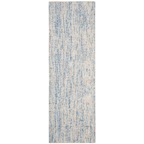 SAFAVIEH Abstract Dark Blue/Rust 2 ft. x 16 ft. Speckled Runner Rug