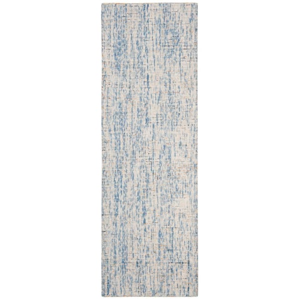 SAFAVIEH Abstract Dark Blue/Rust 2 ft. x 6 ft. Speckled Runner Rug