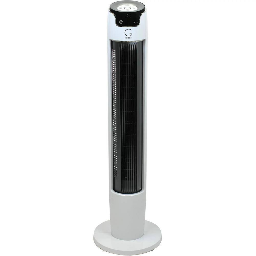 Aoibox 43 in. Swing Digital Tower Fan with Remote and Max Cool Technology in White HDSA17IN065