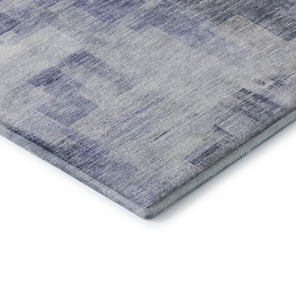 Mayfield Premium Machine Washable Abstract AMF1067 Denim 5 ft. x 7 ft. 6 in. Area Rug
