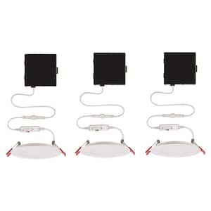 4 in. Selectable New Construction and Remodel Ultra Slim Canless Recessed Integrated LED Kit (3-Light Bundle)