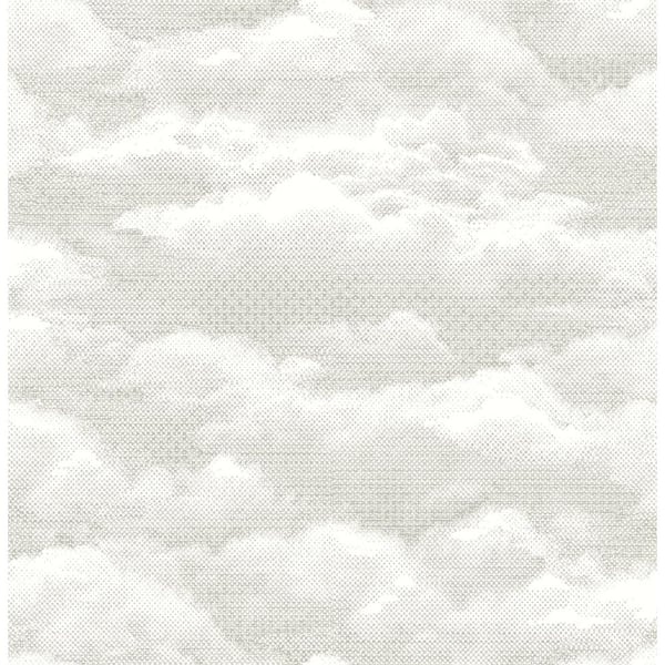 A-Street Prints - Solstice Pearl Cloud Pearl Paper Strippable Roll (Covers 56.4 sq. ft.)