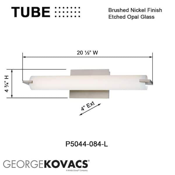 George Kovacs Tube 22-Watt Brushed Nickel Integrated LED Bath 