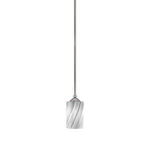 Clevelend 100-Watt 1-Light Graphite Pendant Mini Pendant Light with ...