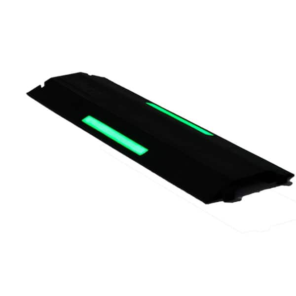 Elasco 3 ft. Single Channel 4 in. Wire/Cord Channel with Glow in the Dark Strip, Black