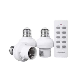 120-Volt Remote Control Light Bulb Socket Switch Kit, White (1 Remote Plus 3 Socket)