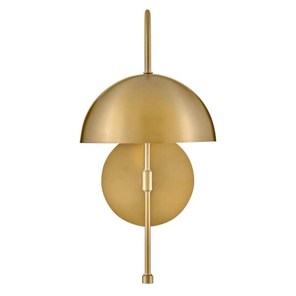 LARK - Lou 8.0 in. 1-Light Lacquered Brass Wall Sconce