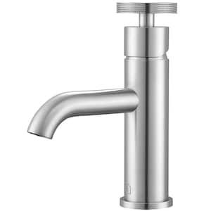 Nova Single Hole Single-Handle Bathroom Faucet in Brushed Nickel Finish