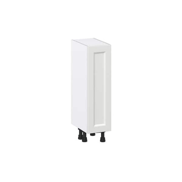 J COLLECTION Laramie 9 in. W x 14 in. D x 34.5 in. H Assembled Full Height Door Base Kitchen Cabinet in Painted Bright White