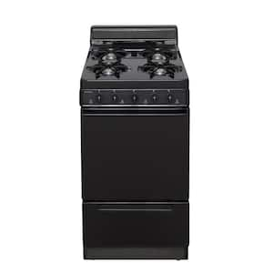 20 in. 2.42 cu. ft. Gas Range in Black