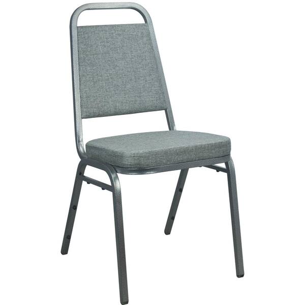 Advantage Charcoal Gray Fabric-padded Stackable Banquet Chairs (Set of 2)