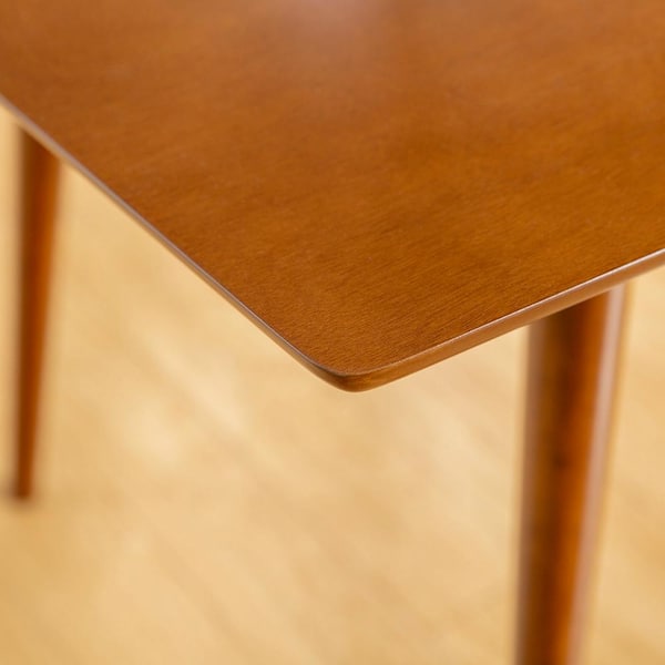 Tavolo da Pranzo, 140, Per 6 persone, Gambe in legno, Rovere e nero