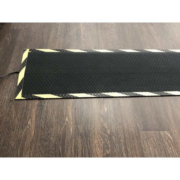 Cable Cover Floor Mat With Harzard Waring Border, Non-slip Cable