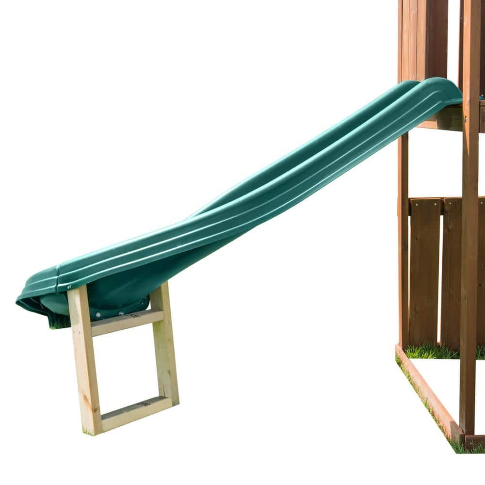 Forest Green Curved Plastic Slide for 48"-60" Deck