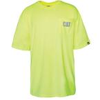 Hi-Vis Trademark Men's Medium Yellow Polyester Jersey Short Sleeve Pocket T-Shirt