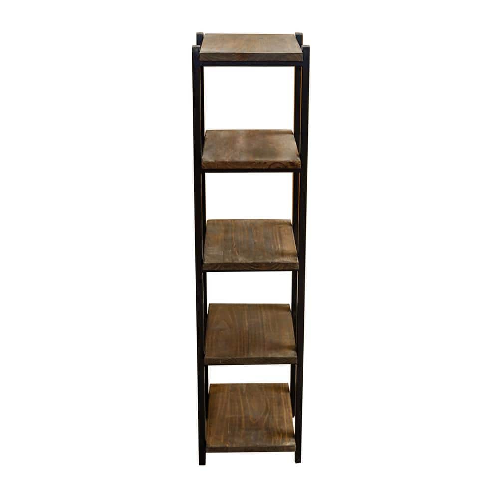 Pomona 48" Brown Wood and Metal Bath Storage Shelf
