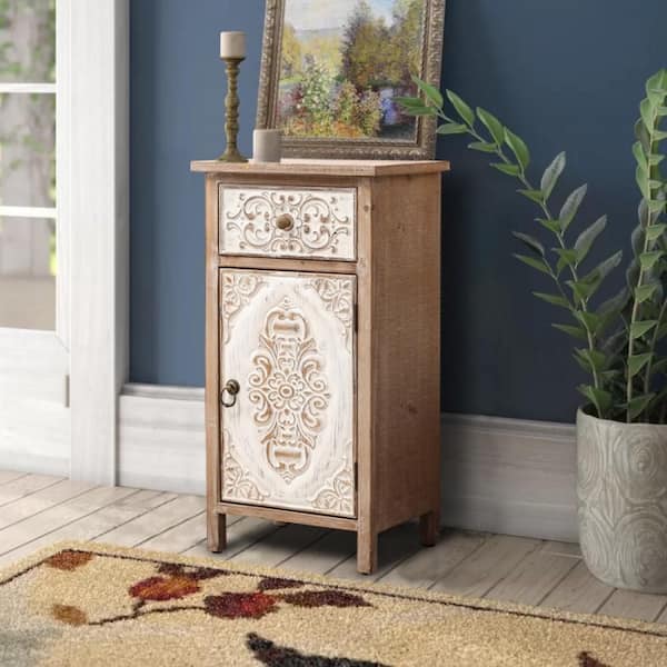 Carved accent store table