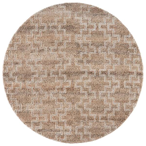 Vermont 6 ft. x 6 ft. Beige Tribal Round Rug