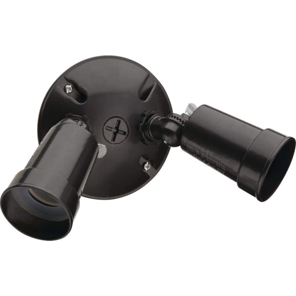 Bronze Dual Head Adjustable Outdoor Flood Light