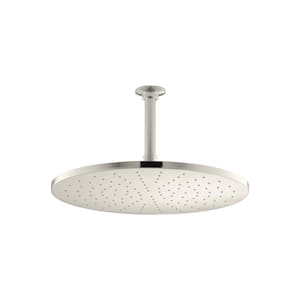 1-Spray Patterns with 2.5 GPM 14 in. Ceiling Mount Fixed Shower Head in Vibrant Polished Nickel