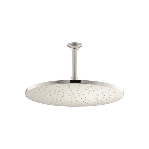 KOHLER 1-Spray Patterns with 2.5 GPM 14 in. Ceiling Mount Fixed Shower Head in Vibrant Polished Nickel
