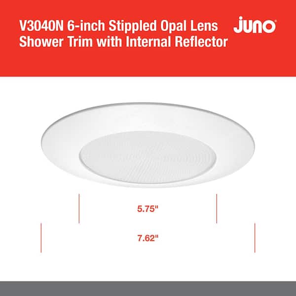 Juno Contractor Select 6 in. White Recessed Strippled Opal Lens
