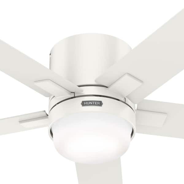 Hunter Milmack 52 In Indoor Fresh White Ceiling Fan With Light And Remote Control 51416 Indoor Fresh White Ceiling Fan, Menards Ceiling Fans Hunter