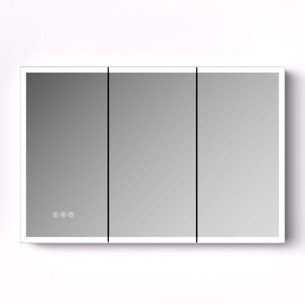 48 in. W x 32 in. H Rectangular Bathroom Medicine Cabinet with LED Lighted Anti-Fog Mirror price history on PriceWatchPro