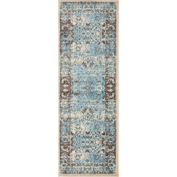 Unique Loom Imperial Bosphorus Turquoise 2' 0 x 6' 0 Runner Rug