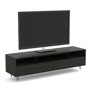 Safdie & Co. 15 in. Gray Engineered Wood TV Stand 79 in. with Cable Management