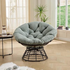 Wicker Outdoor Swivel Chair Patio Lounge Chair Papasan Chair with